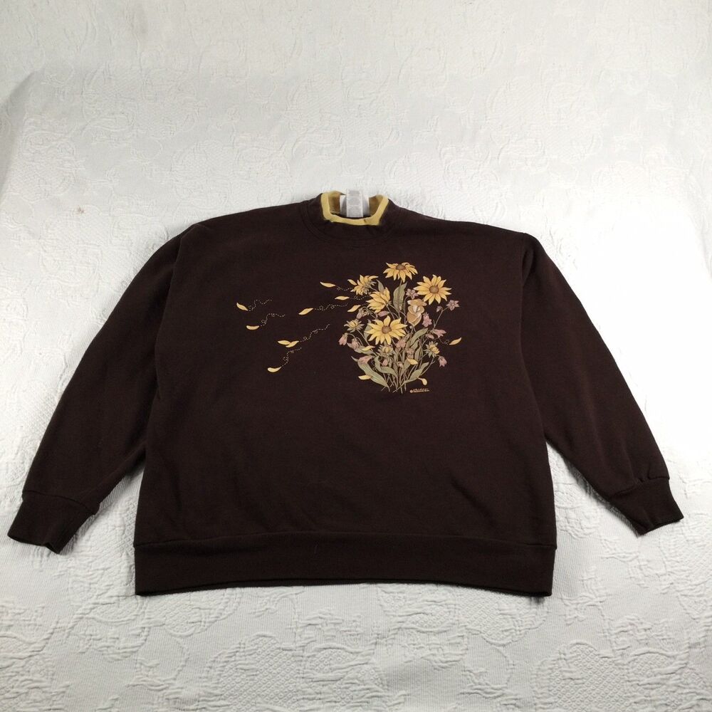 Vintage 90s Morning Sun Sweatshirt XLarge Nature Mouse Grandmacore Cottagegoth